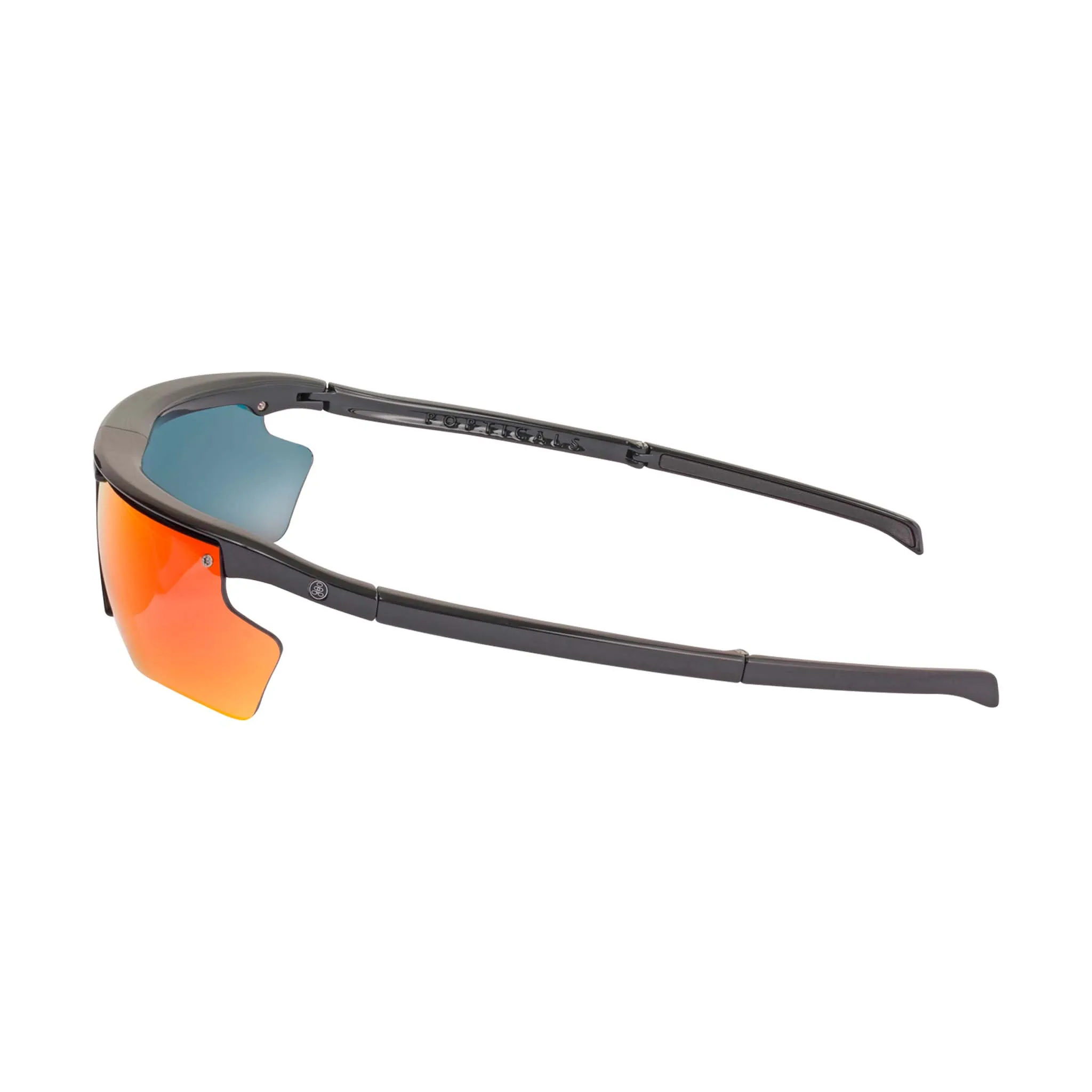 POPEDGE | Polarized, Gloss Black, Red Mirror, Small