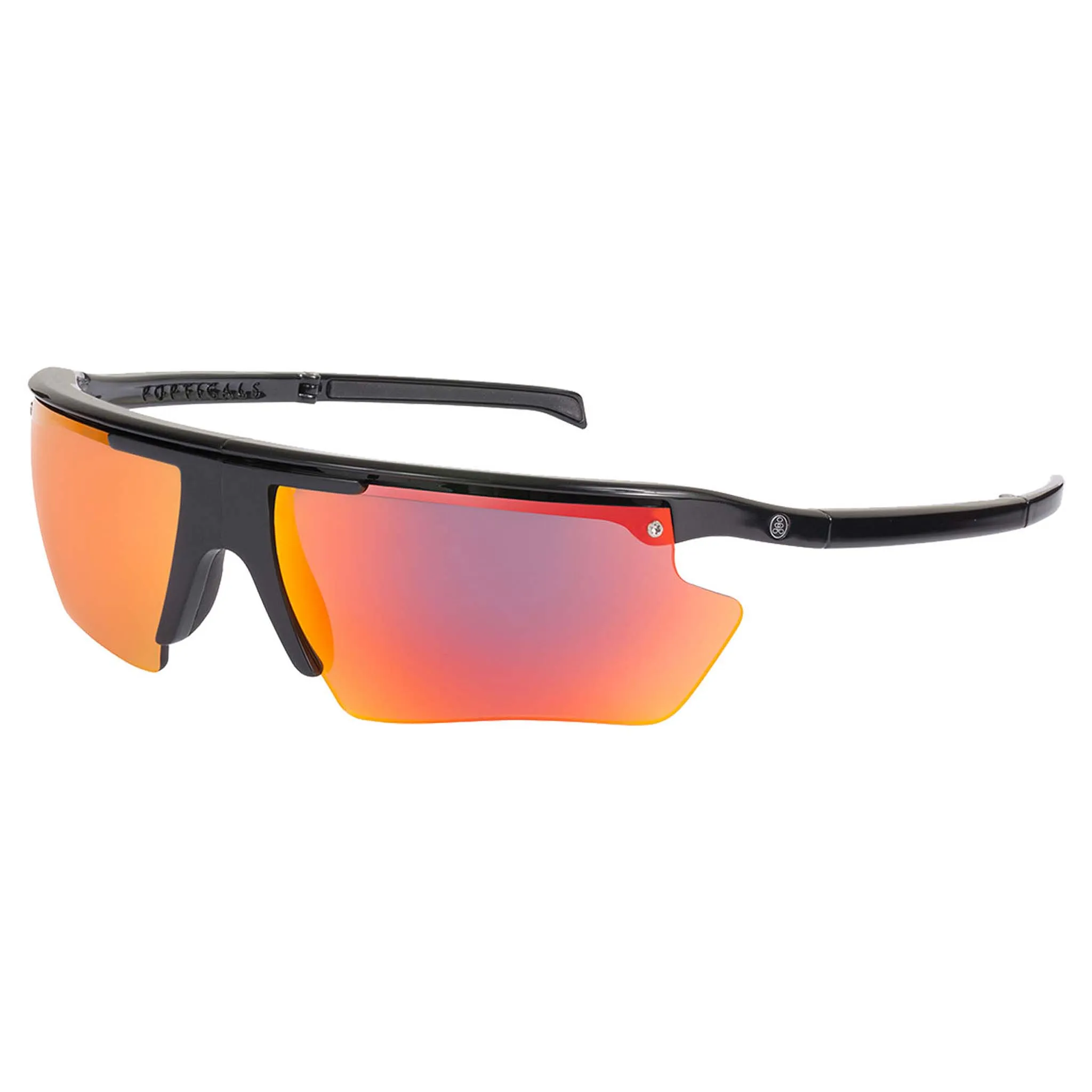 POPEDGE | Polarized, Gloss Black, Red Mirror, Small