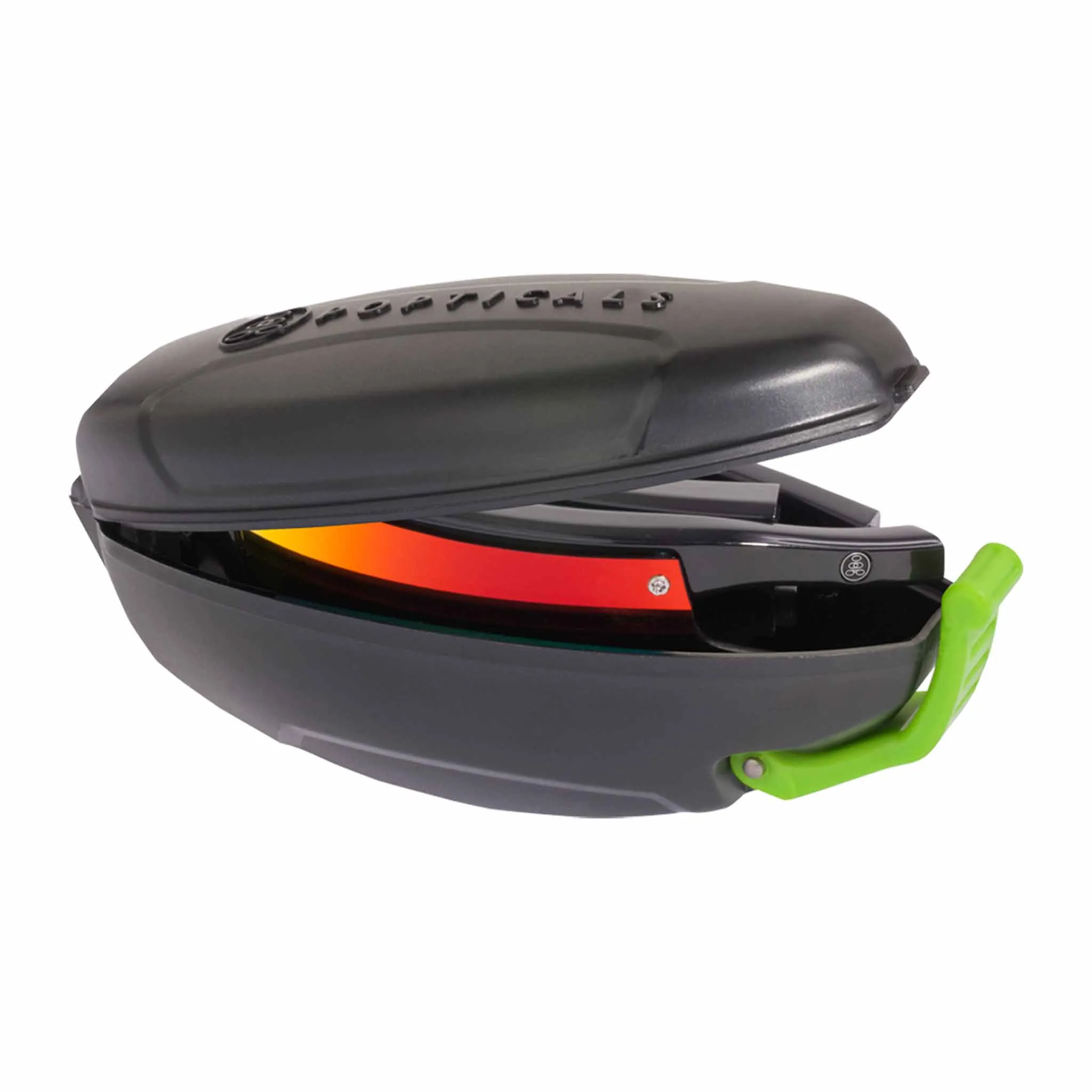 POPEDGE | Polarized, Gloss Black, Red Mirror, Small