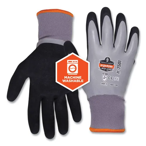 Proflex 7501 Coated Waterproof Winter Gloves, Gray, Medium, Pair, Ships In 1-3 Business Days