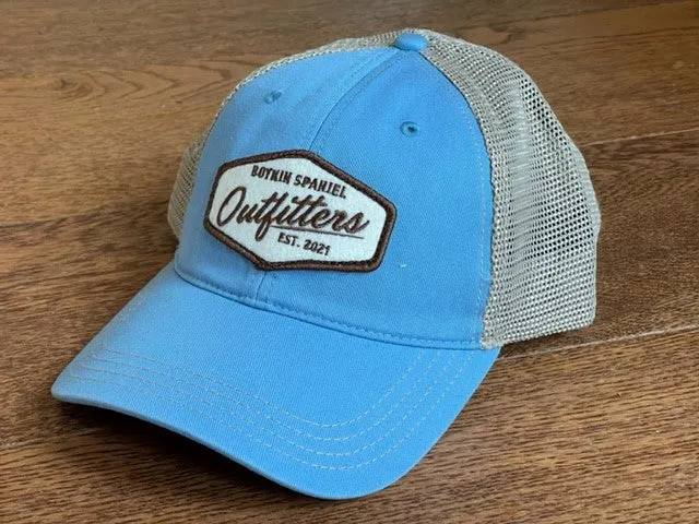 Richardson 111 Garment Washed Trucker Columbia Blue/Khaki with Felt BSO Patch