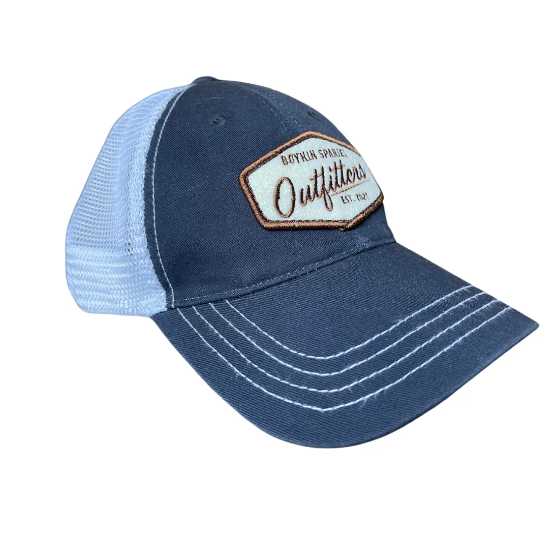 Richardson 111 Garment Washed Trucker Navy/White with Felt BSO Patch