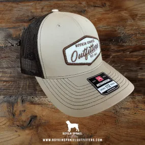 Richardson 112 Classic Trucker Cap - Boykin Spaniel Outfitters Felt Patch - Khaki/Coffee