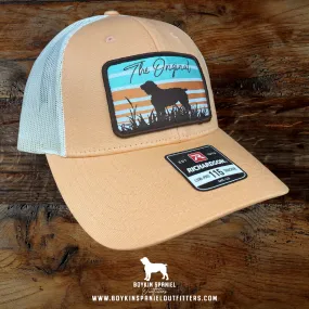 Richardson 115 Low Pro Trucker Hat - Original Boykin Patch- Peach