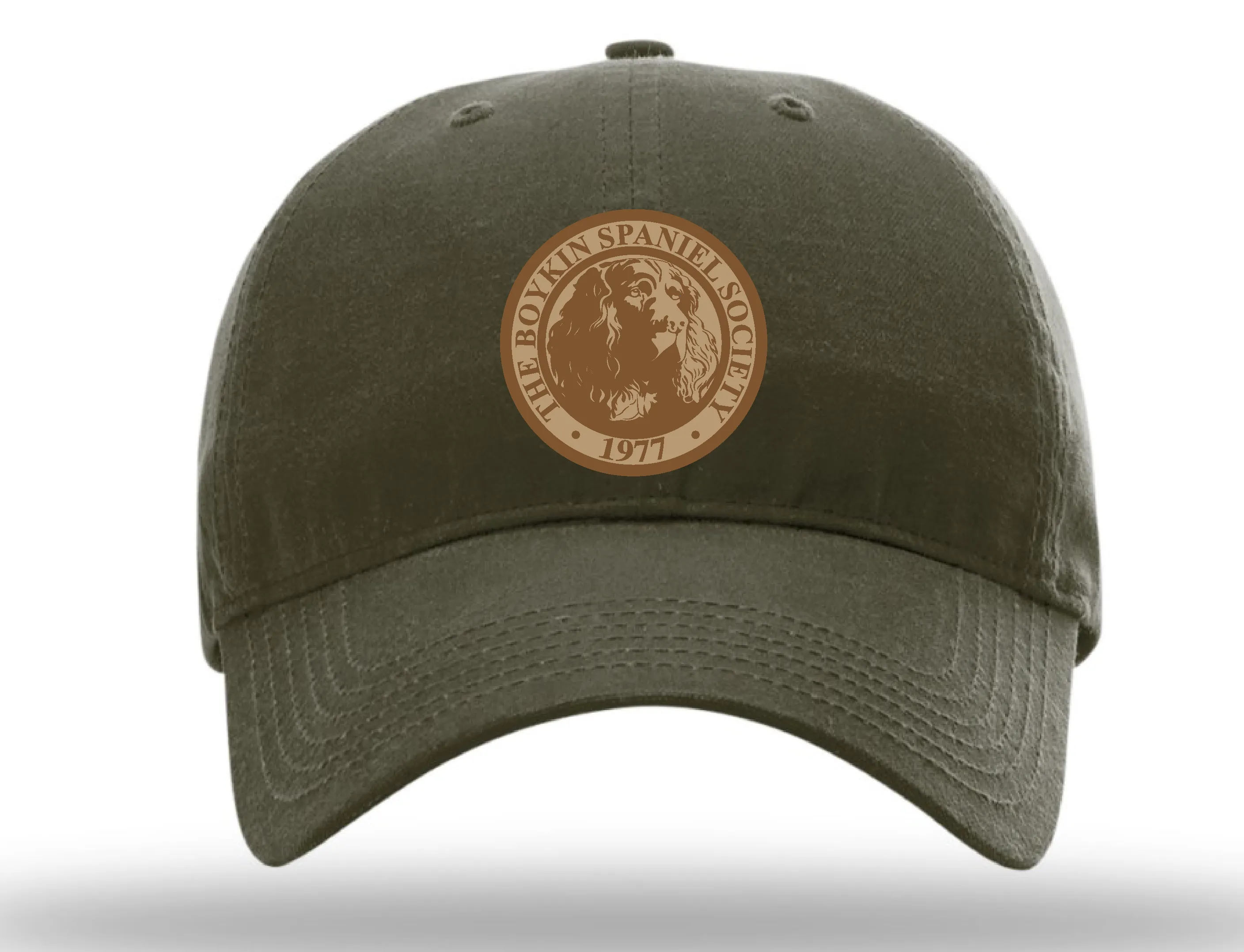 Richardson Relaxed Waxed Hat - Official Boykin Spaniel Society Seal Leather Patch (2 colors)