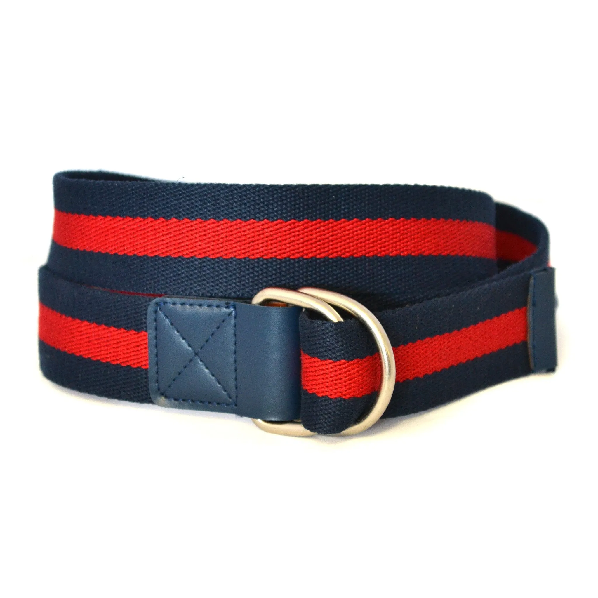 RODNEY - Mens Red & Navy Webbing Belt