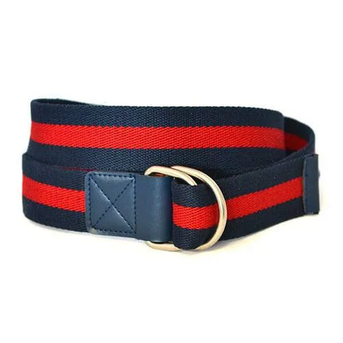 RODNEY - Mens Red & Navy Webbing Belt