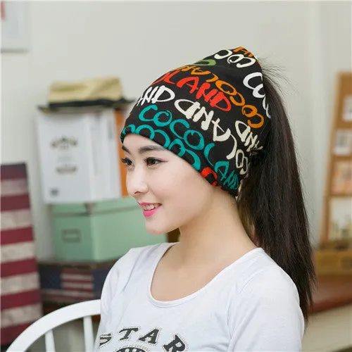 Sleek Women's Cap Knitted Scarf & Winter Hats Duo -  Hip-hop Girls Beanies