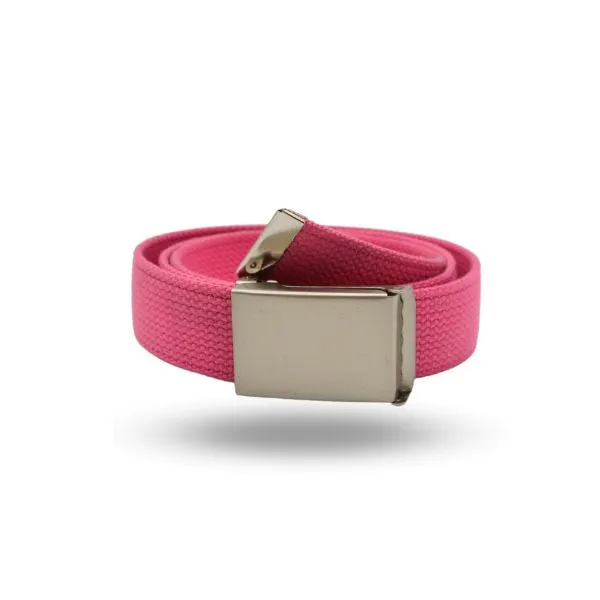 Summer Canva Belt with Silver Buckle