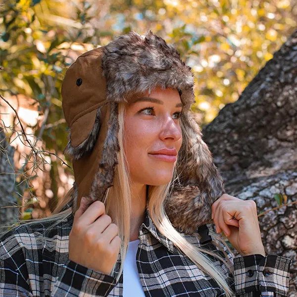 Trapper Hat | Canvas | Brown PreOrder