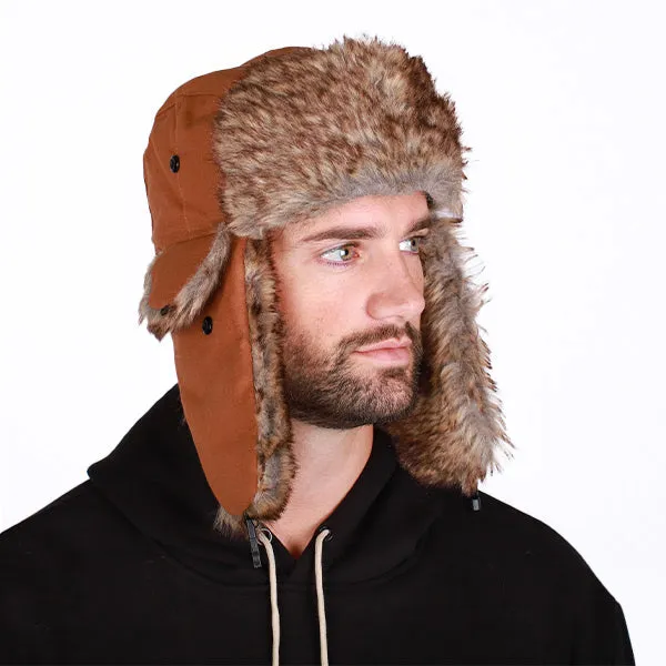 Trapper Hat | Canvas | Brown PreOrder