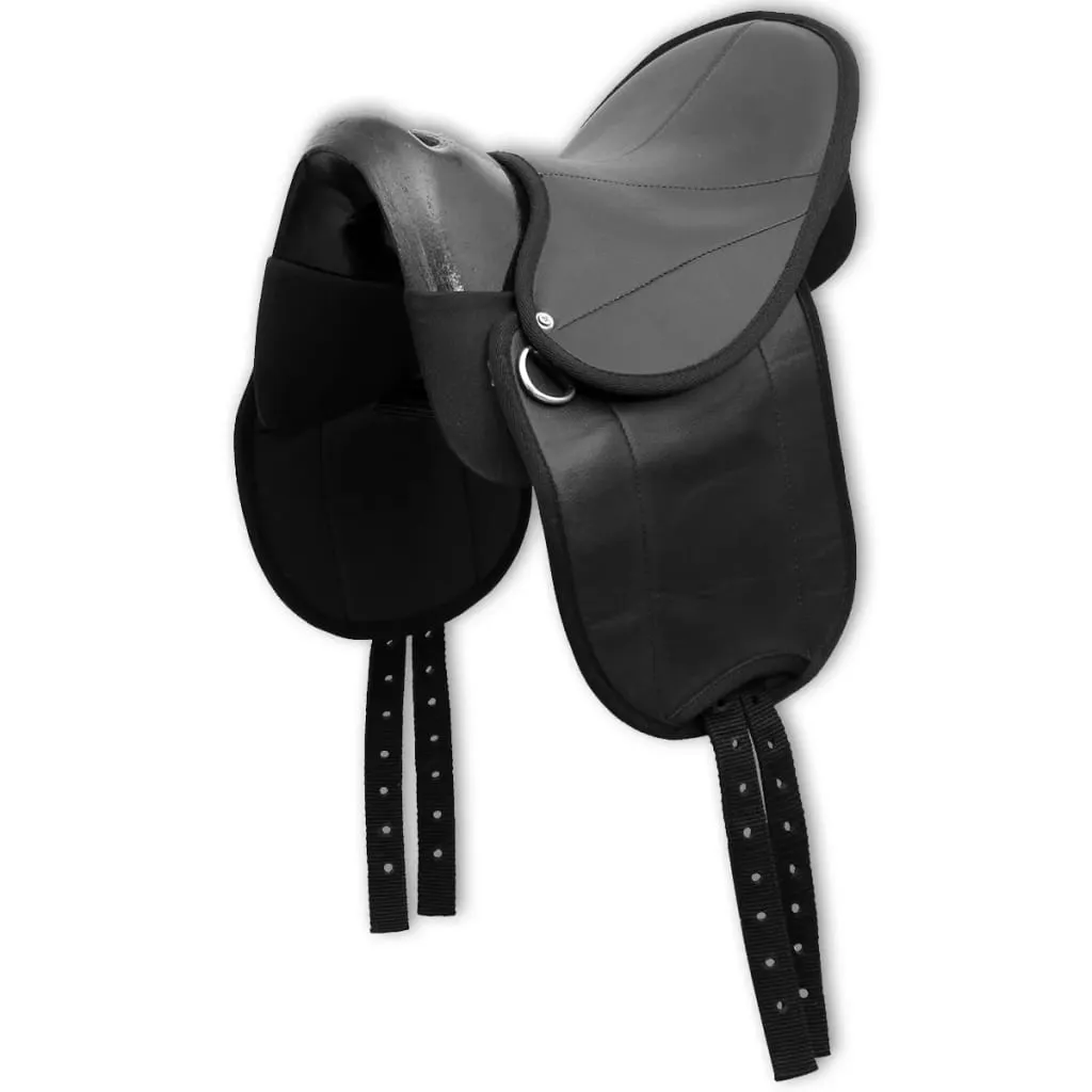 vidaXL Pony Saddle Set 10" Black