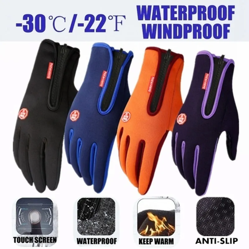 Winter Gloves for Men Waterproof Windproof Cold Gloves Snowboard Motorcycle Riding Driving Warm