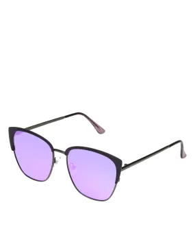 Women's BGL 2009 Shiny Purple and Gunmetal Sunglasses - Purple